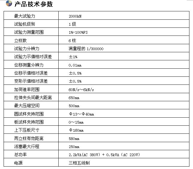 2000KN微機(jī)控制電液伺服萬能試驗機(jī)